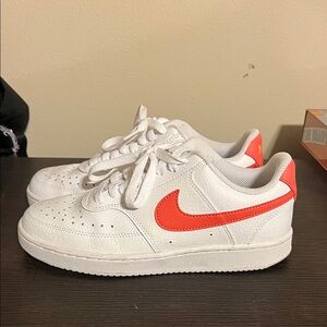 Nike White and Orange Sneakers
